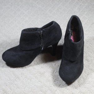 K9 by Rocket Dog Size 6.5 Black Suede Ankle Boot 3.5" Heels